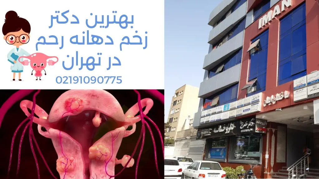 بهترین دکتر زنان تهران تصویری از کلینیک تخصصی ویستان به همراه زحم رحم و تصویر پزشک زنان انیمیشنی