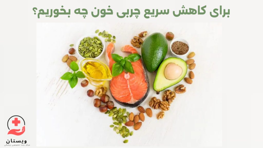 تصویری از غذاهای مفید برای کاهش سریع چربی خون