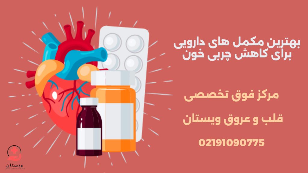 تصویری از دارو و مکمل در کنار قلب بع نشانه داروها و مکمل های مفید برای قلب و عروق و چربی خون