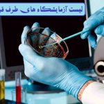 آزمایشگاه های طرف قرارداد بیمه دانا در تهران و شهرستان - تصویری از محیط کشت در دستان کارشناس آزمایشکاه با لوگوی بیمه دانا